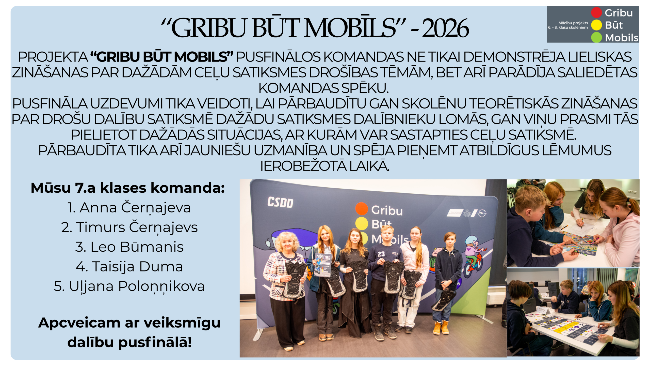 APSVEICAM “GRIBU BŪT MOBILS” 2026!